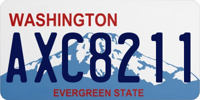 WA license plate AXC8211