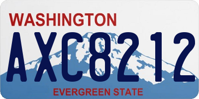 WA license plate AXC8212