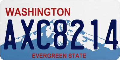 WA license plate AXC8214