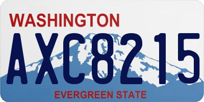 WA license plate AXC8215