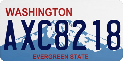 WA license plate AXC8218