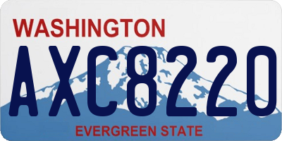 WA license plate AXC8220