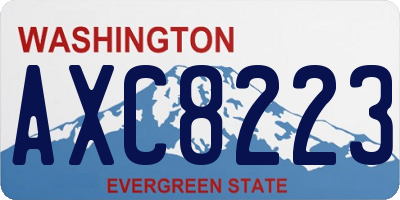 WA license plate AXC8223