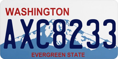 WA license plate AXC8233