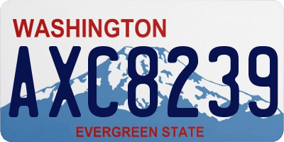 WA license plate AXC8239
