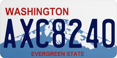WA license plate AXC8240
