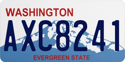 WA license plate AXC8241
