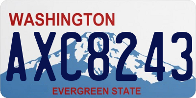 WA license plate AXC8243