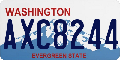 WA license plate AXC8244