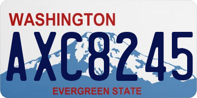 WA license plate AXC8245