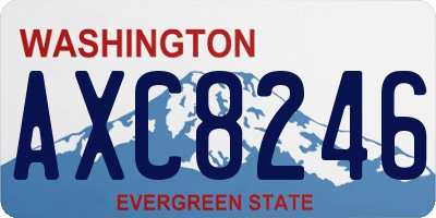WA license plate AXC8246