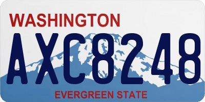 WA license plate AXC8248