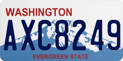 WA license plate AXC8249