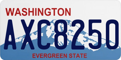 WA license plate AXC8250