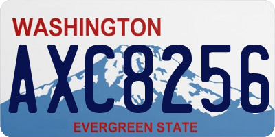 WA license plate AXC8256