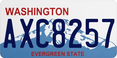 WA license plate AXC8257