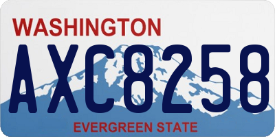 WA license plate AXC8258