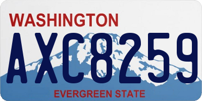 WA license plate AXC8259