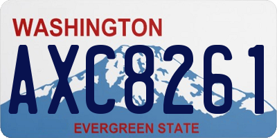 WA license plate AXC8261