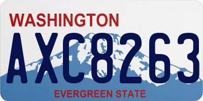 WA license plate AXC8263