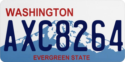 WA license plate AXC8264