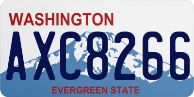 WA license plate AXC8266
