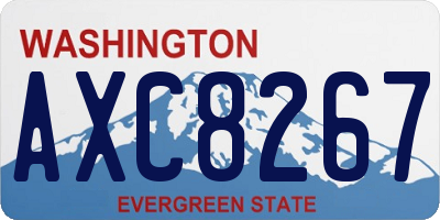 WA license plate AXC8267