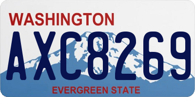 WA license plate AXC8269