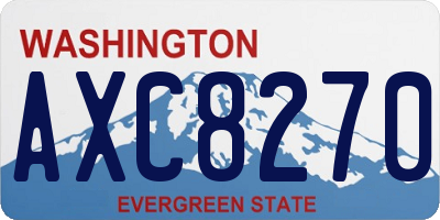 WA license plate AXC8270