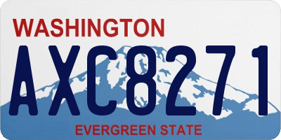 WA license plate AXC8271