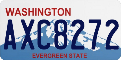 WA license plate AXC8272