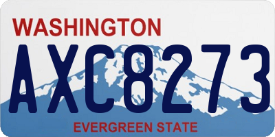 WA license plate AXC8273