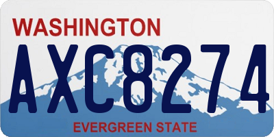 WA license plate AXC8274