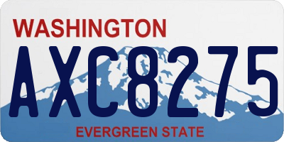 WA license plate AXC8275