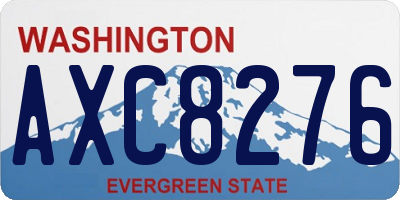 WA license plate AXC8276