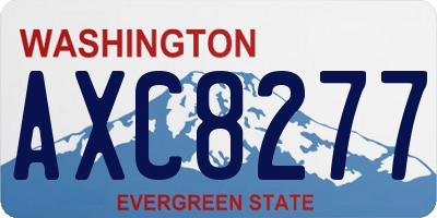 WA license plate AXC8277