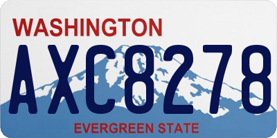 WA license plate AXC8278