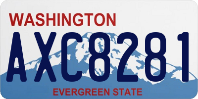 WA license plate AXC8281