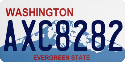 WA license plate AXC8282