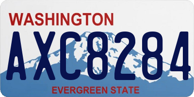 WA license plate AXC8284