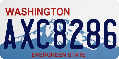 WA license plate AXC8286