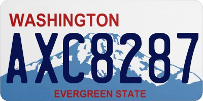 WA license plate AXC8287