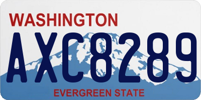 WA license plate AXC8289