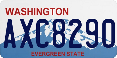 WA license plate AXC8290