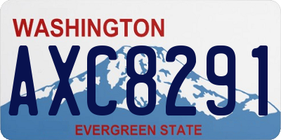 WA license plate AXC8291
