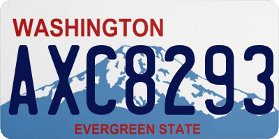 WA license plate AXC8293