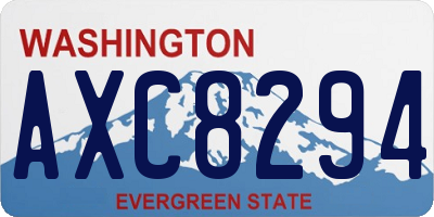 WA license plate AXC8294