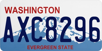 WA license plate AXC8296