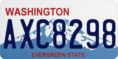 WA license plate AXC8298