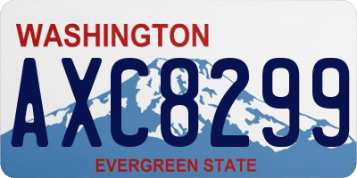 WA license plate AXC8299